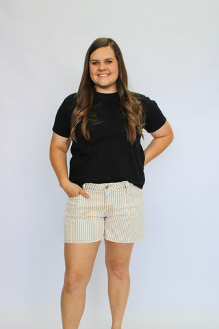 Vervet Midrise Stripe Mom Shorts - Trudy's Trendy Boutique