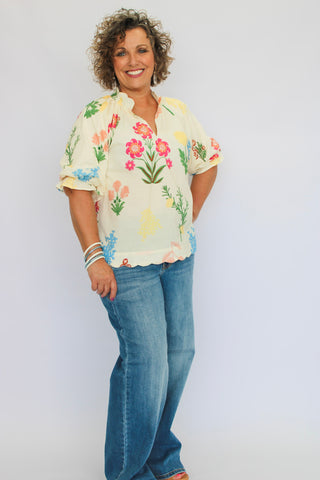 Meadow Medley Blouse - Trudy's Trendy Boutique
