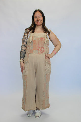 Secret Garden Patchwork Jumpsuit - Trudy's Trendy Boutique