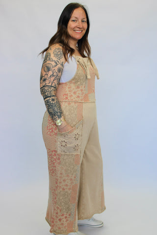 Secret Garden Patchwork Jumpsuit - Trudy's Trendy Boutique