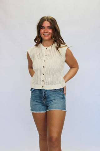 Buttoned Up and Breezy Top - Trudy's Trendy Boutique