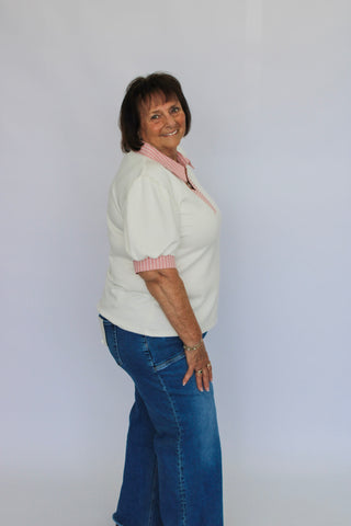 Sunday Social Collared Top - Trudy's Trendy Boutique