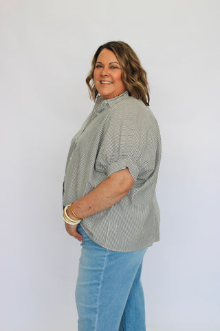 City Stroll Striped Dolman Blouse - Trudy's Trendy Boutique