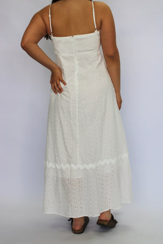 Genevieve Scalloped Eyelet Midi Dress - Trudy's Trendy Boutique