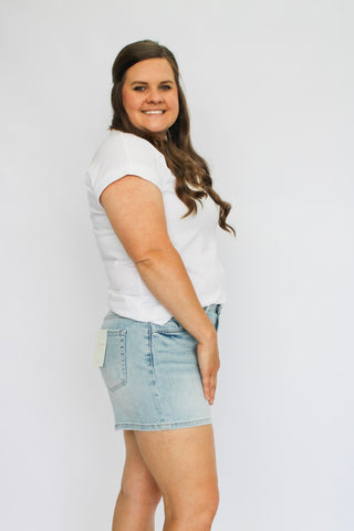 Vervet High Rise Shorts/Beamish - Trudy's Trendy Boutique