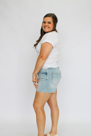 Vervet High Rise Shorts/Beamish - Trudy's Trendy Boutique
