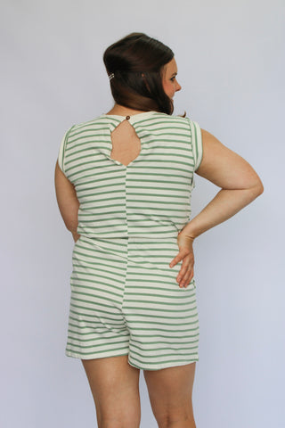 Boardwalk Bound Striped Romper - Trudy's Trendy Boutique