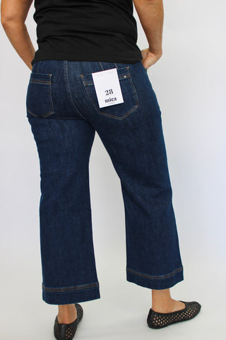 Mica Super HR Wide Crop French Navy Reg/Curvy - Trudy's Trendy Boutique
