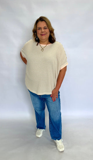 Textured Summer Knit Top - Trudy's Trendy Boutique