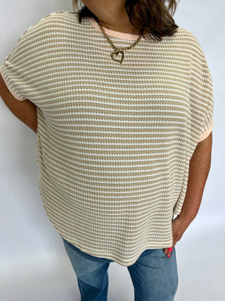 Textured Summer Knit Top - Trudy's Trendy Boutique