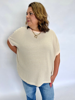 Textured Summer Knit Top - Trudy's Trendy Boutique