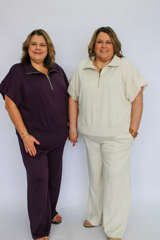 Lofted Leisure Wide Leg Pants/Curvy - Trudy's Trendy Boutique