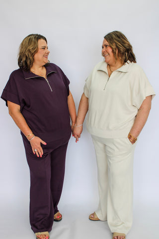 Lofted Leisure Curvy Half Zip Top - Trudy's Trendy Boutique