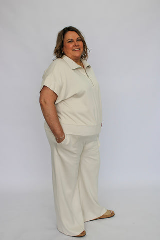 Lofted Leisure Wide Leg Pants/Curvy - Trudy's Trendy Boutique