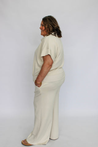 Lofted Leisure Wide Leg Pants/Curvy - Trudy's Trendy Boutique
