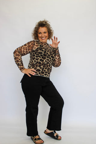 Wildcard Sheer Mesh Top - Trudy's Trendy Boutique