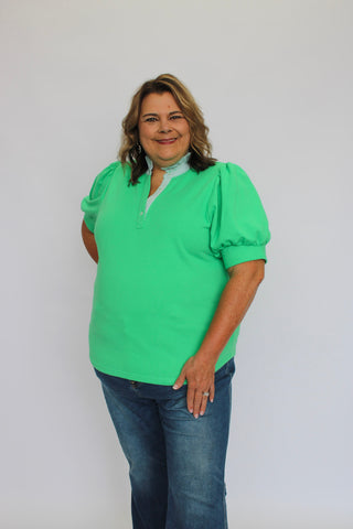 Avenue Arch Blouse/Curvy - Trudy's Trendy Boutique