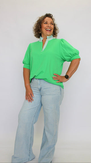 Avenue Arch Blouse/Curvy - Trudy's Trendy Boutique