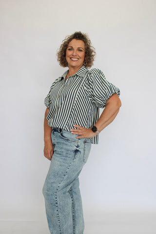 Riverfront Rodeo Denim Blouse - Trudy's Trendy Boutique