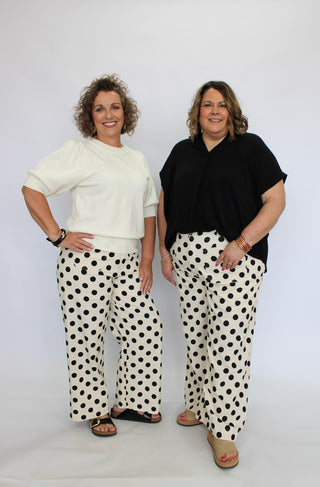 Dotty For You Palazzos Reg/Curvy - Trudy's Trendy Boutique