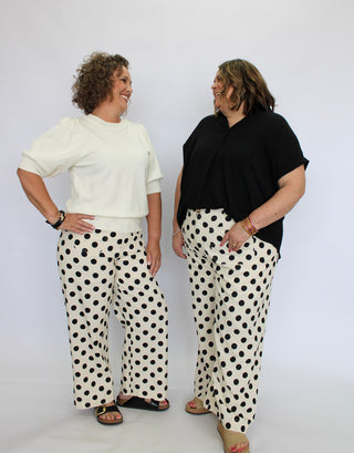 Dotty For You Palazzos Reg/Curvy - Trudy's Trendy Boutique
