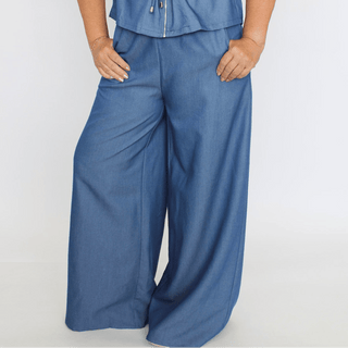 Midtown Denim Wide Leg Pants - Trudy's Trendy Boutique