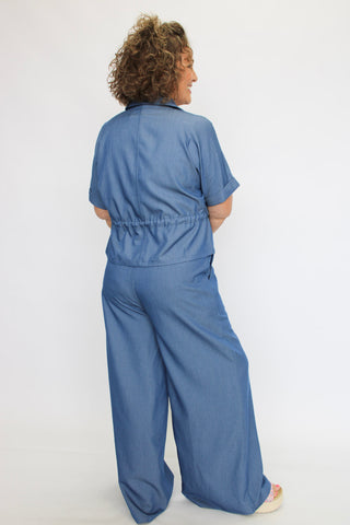 Midtown Denim Wide Leg Pants - Trudy's Trendy Boutique