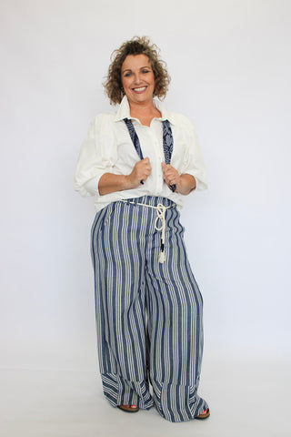 Portside Palazzo Linen Pant - Trudy's Trendy Boutique
