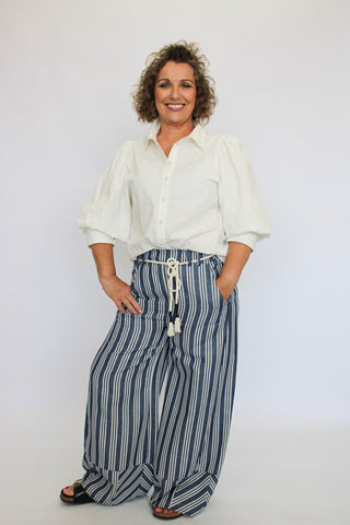 Portside Palazzo Linen Pant - Trudy's Trendy Boutique