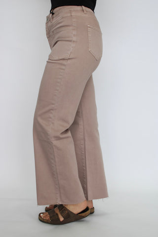 Mica HR Wide Leg Front Yoke Ankle Jeans in Martini - Trudy's Trendy Boutique