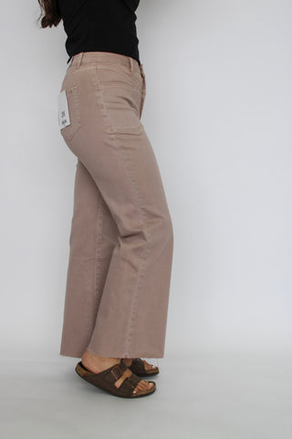Mica HR Wide Leg Front Yoke Ankle Jeans in Martini - Trudy's Trendy Boutique