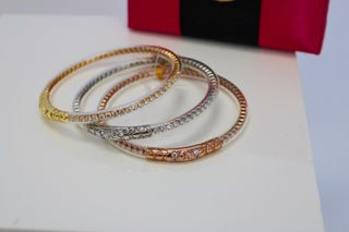 BuDhaGirl Three Queens Clear Crystal Bangles - Trudy's Trendy Boutique