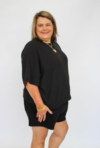 Avenue Double Knit Top/Curvy - Trudy's Trendy Boutique