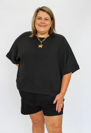 Avenue Double Knit Top/Curvy - Trudy's Trendy Boutique