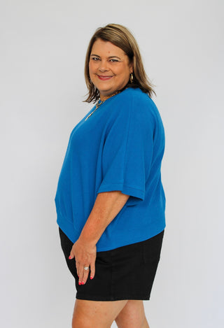 Avenue Double Knit Top/Curvy - Trudy's Trendy Boutique