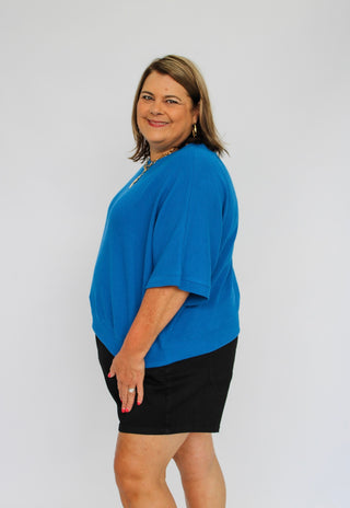Avenue Double Knit Top/Curvy - Trudy's Trendy Boutique