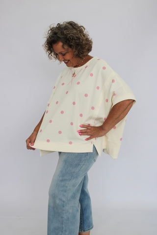 Dot To Dot Dolman Top - Trudy's Trendy Boutique