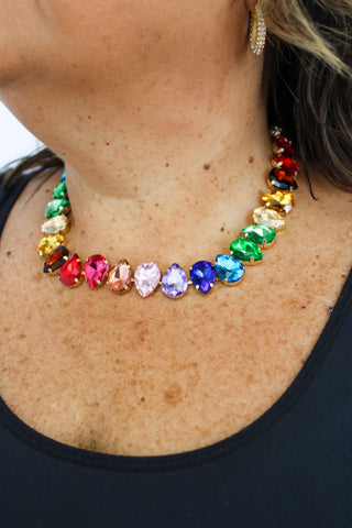 Kaleidoscope Gold Necklace - Trudy's Trendy Boutique