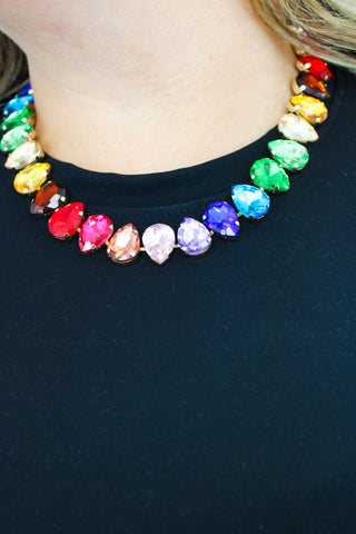 Kaleidoscope Gold Necklace - Trudy's Trendy Boutique