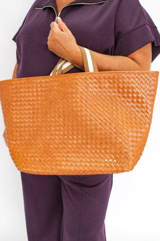 Woven Tiffany Tote Bag - Trudy's Trendy Boutique