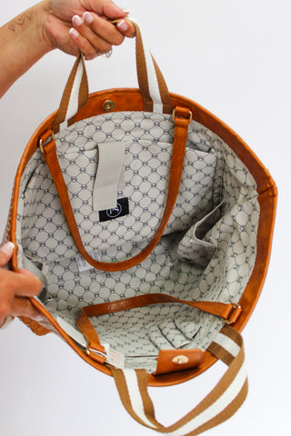 Woven Tiffany Tote Bag - Trudy's Trendy Boutique