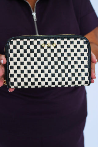 Lenni Large Zip Woven Wallet - Trudy's Trendy Boutique