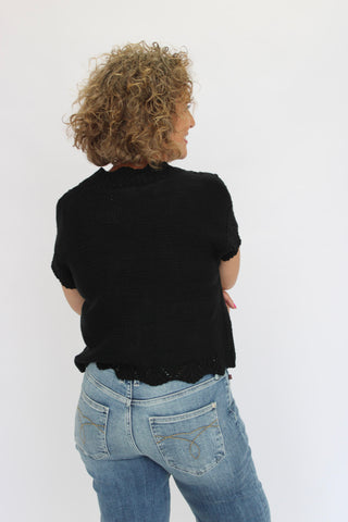 Woven Whisper Scalloped Cardigan - Trudy's Trendy Boutique