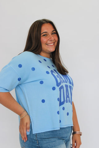 Tailgate Dot Short Sleeve Top - Trudy's Trendy Boutique