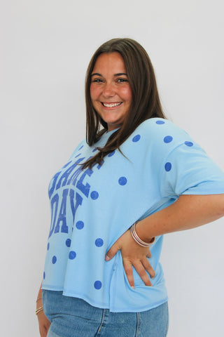Tailgate Dot Short Sleeve Top - Trudy's Trendy Boutique