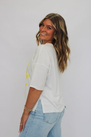 Tailgate Dot Short Sleeve Top - Trudy's Trendy Boutique