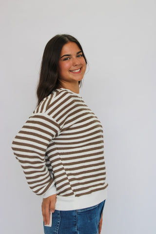 Coastal Prep Striped Pullover - Trudy's Trendy Boutique