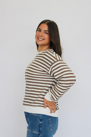 Coastal Prep Striped Pullover - Trudy's Trendy Boutique