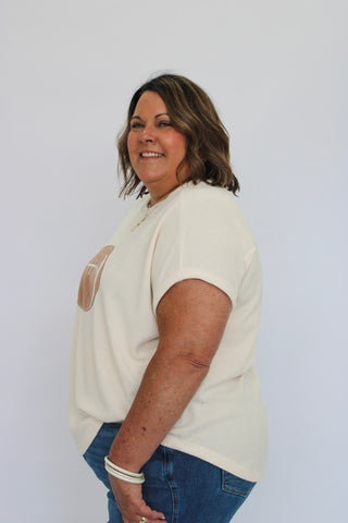 Gameday Football Patchwork Top - Trudy's Trendy Boutique