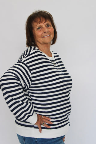 Coastal Prep Striped Pullover - Trudy's Trendy Boutique